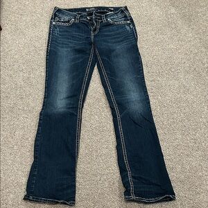 Silver Jeans Women's Dark Blue Boot Cut Jeans